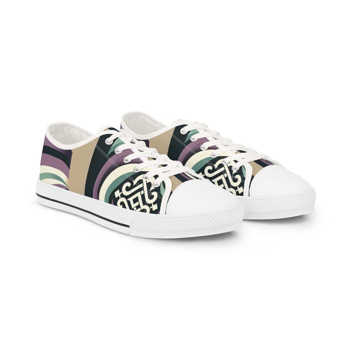 "Heritage Stride Kente Kicks" - Men's Lowtop Sneakers