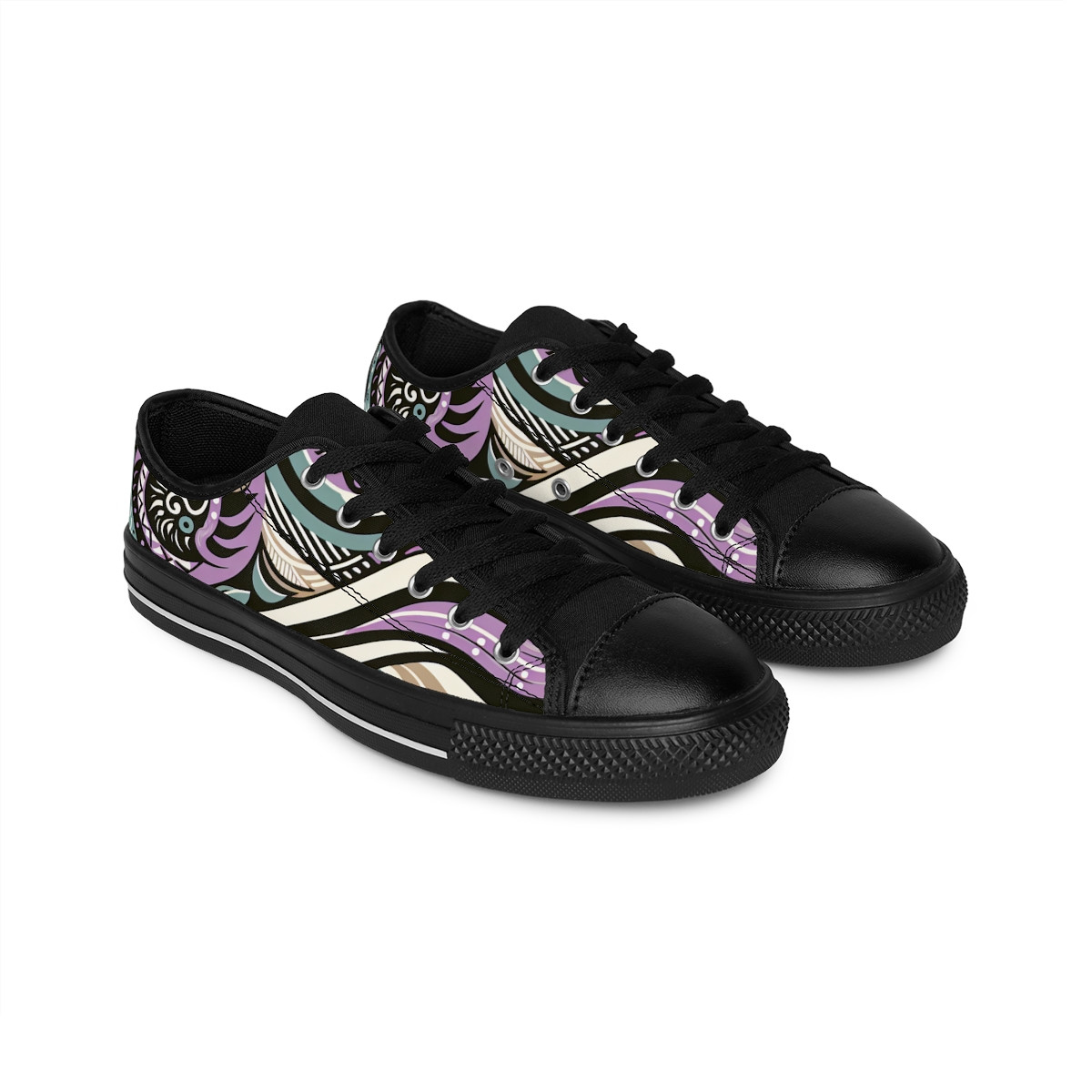 "AfroStride Kente Kicks" - Women's Sneakers