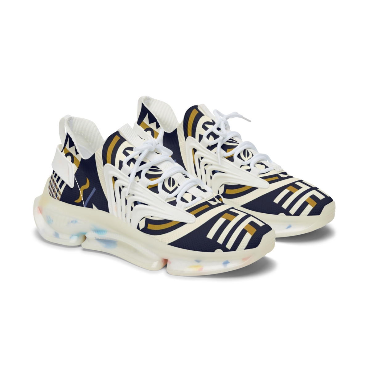 "AfroStride Kente Kicks" - Women's Mesh Sneaker