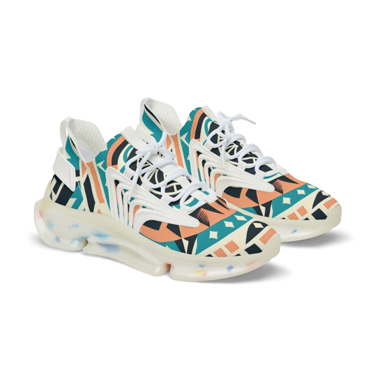 "AfroGlide: Kente Kicks" - Men's Mesh Sneaker
