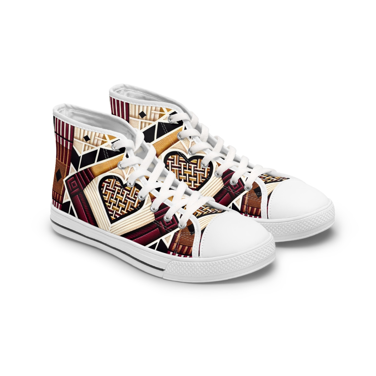 "Kente Kicks Commotion" - Womn's High top Sneakers