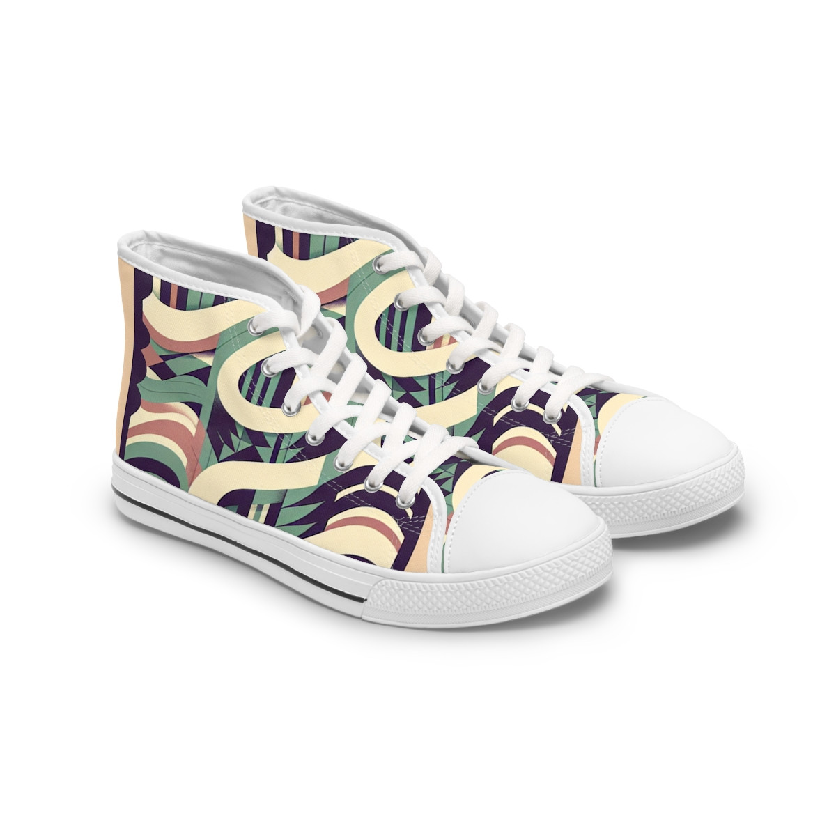 AfroStride Kente Kicks - Womn's High top Sneakers