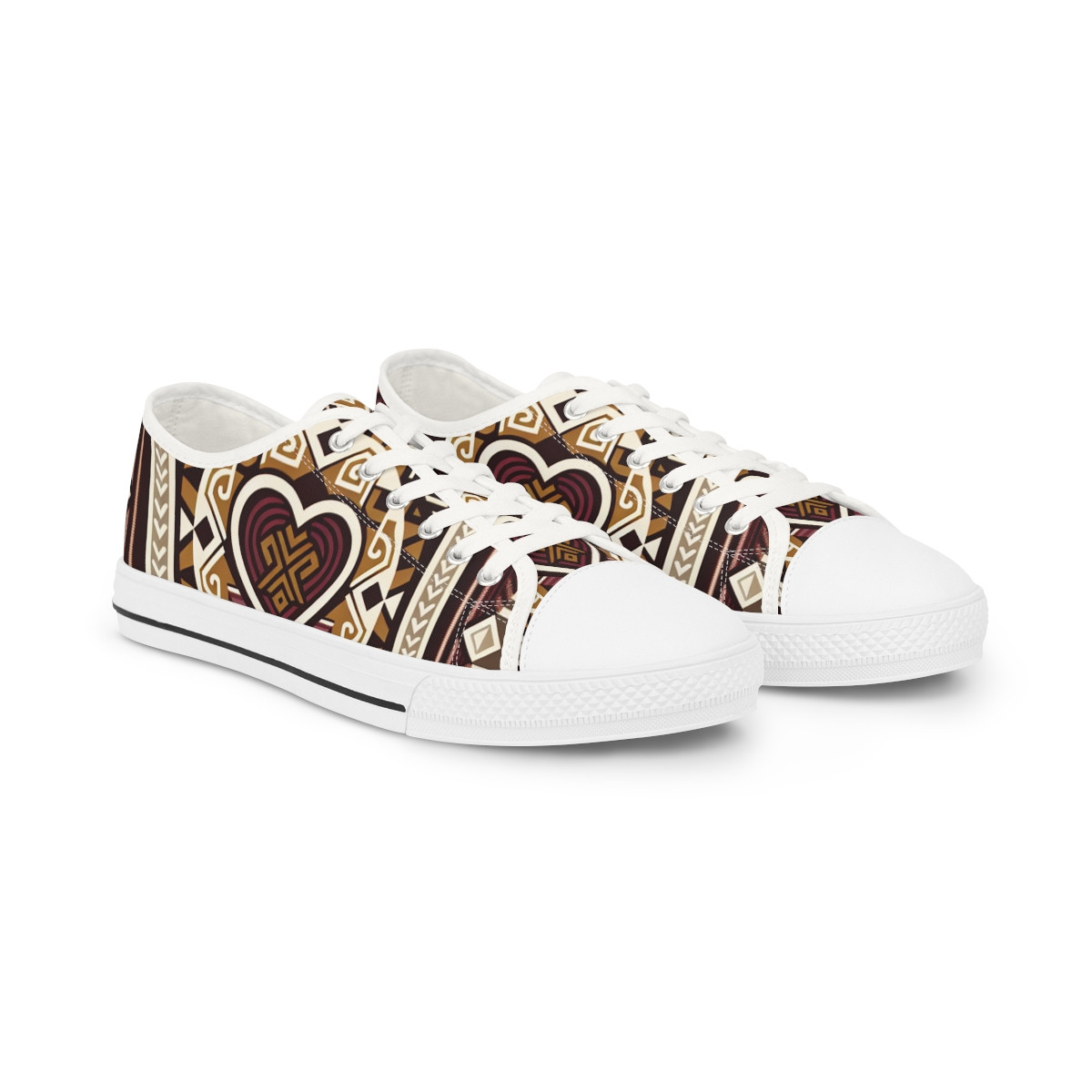 "AfroStride Royal Kente Kicks" - Men's Lowtop Sneakers