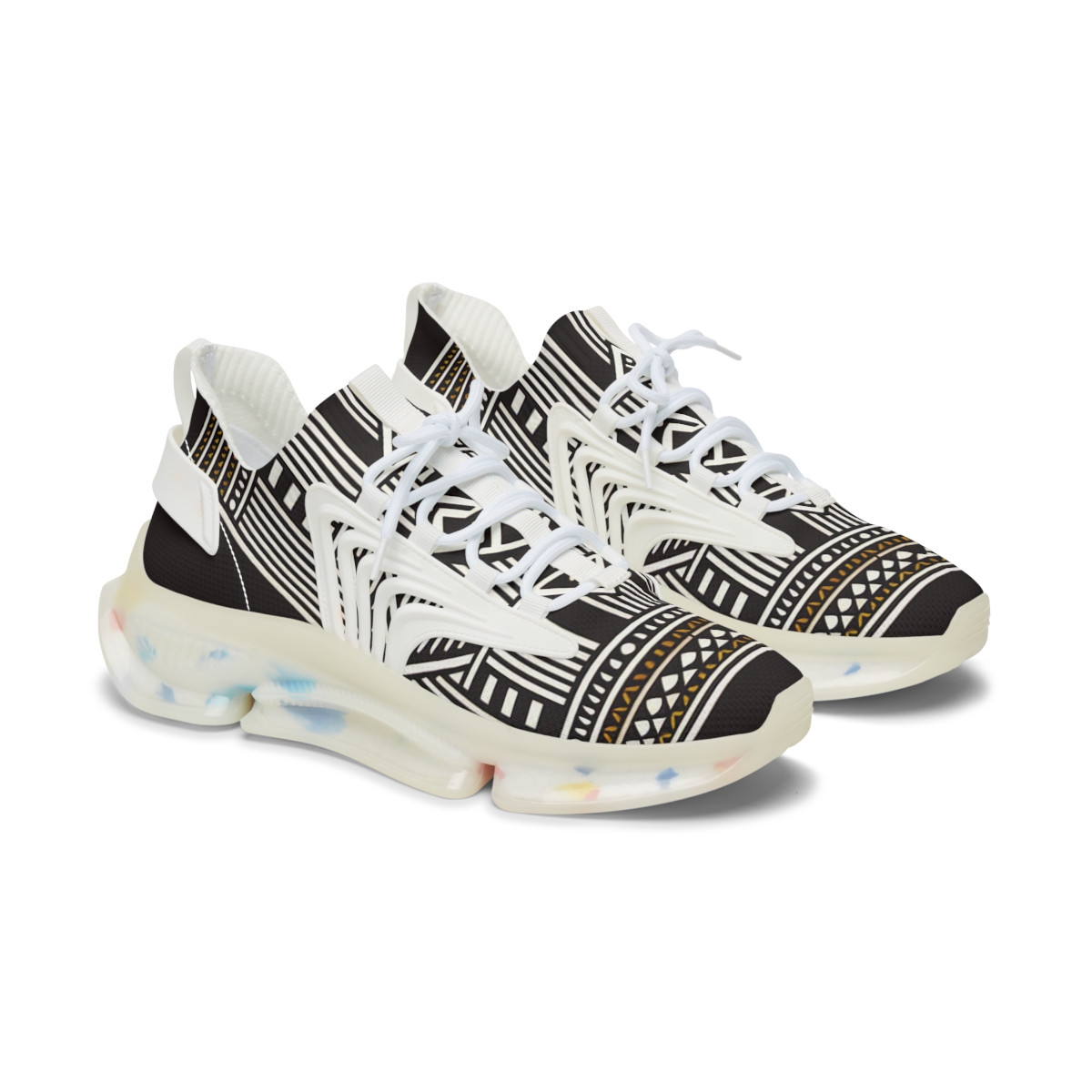 "AfroZenith Kente Kicks" - Women's Mesh Sneaker