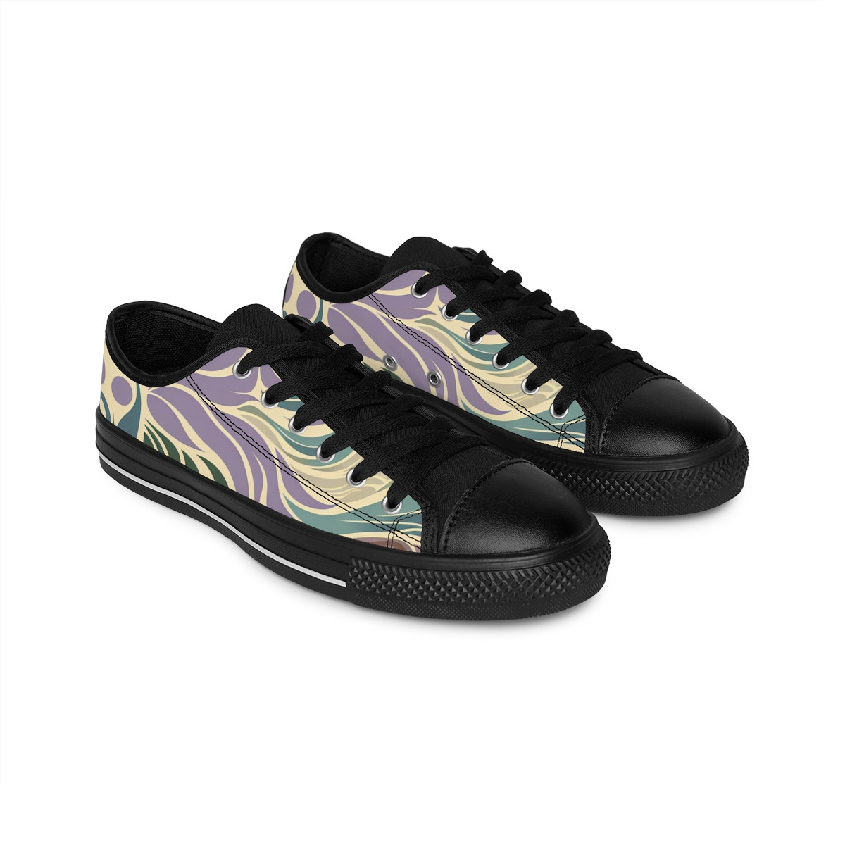 "AfroVibe Kente Kicks" - Women's Sneakers