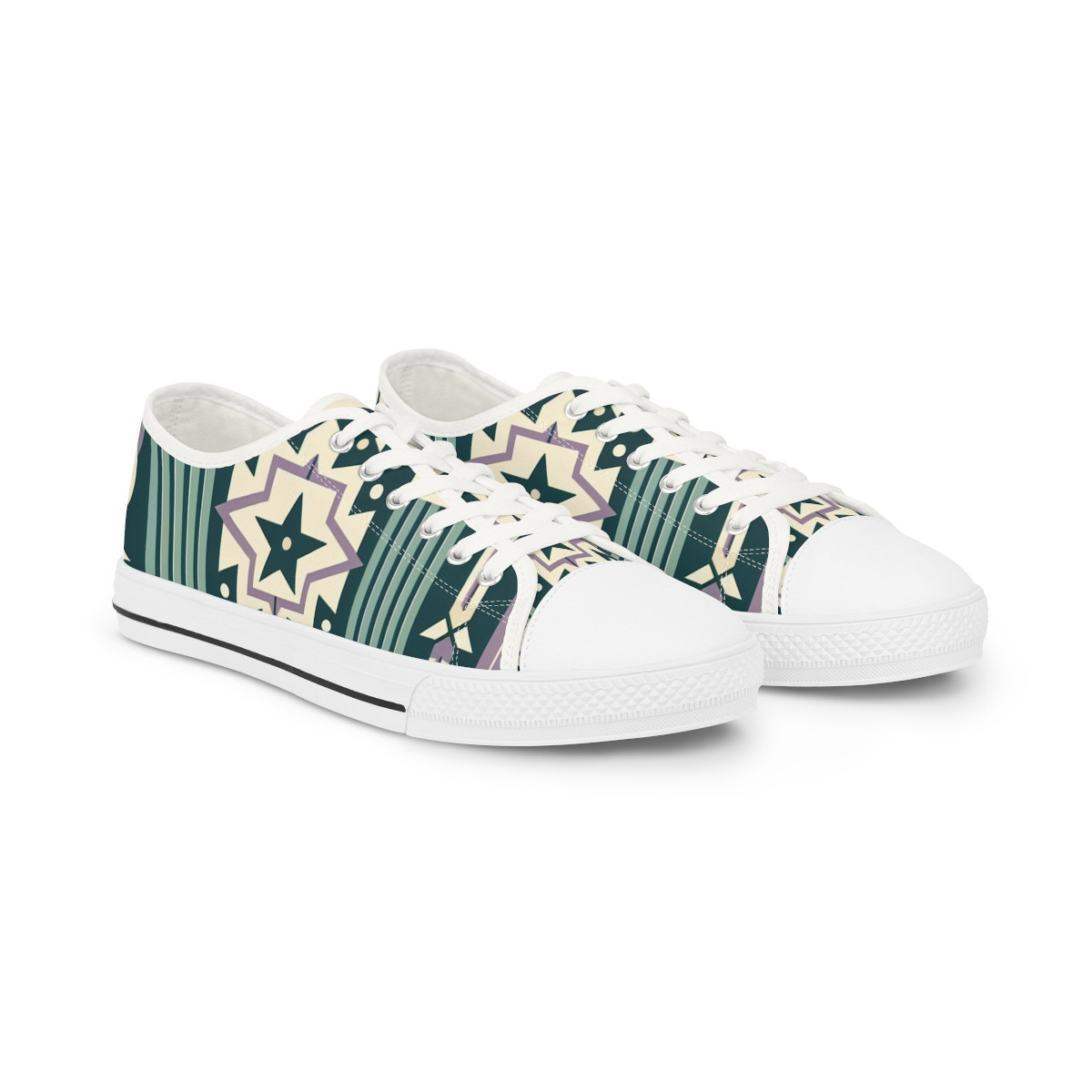 "AfroEclipse Kente Kicks" - Men's Lowtop Sneakers