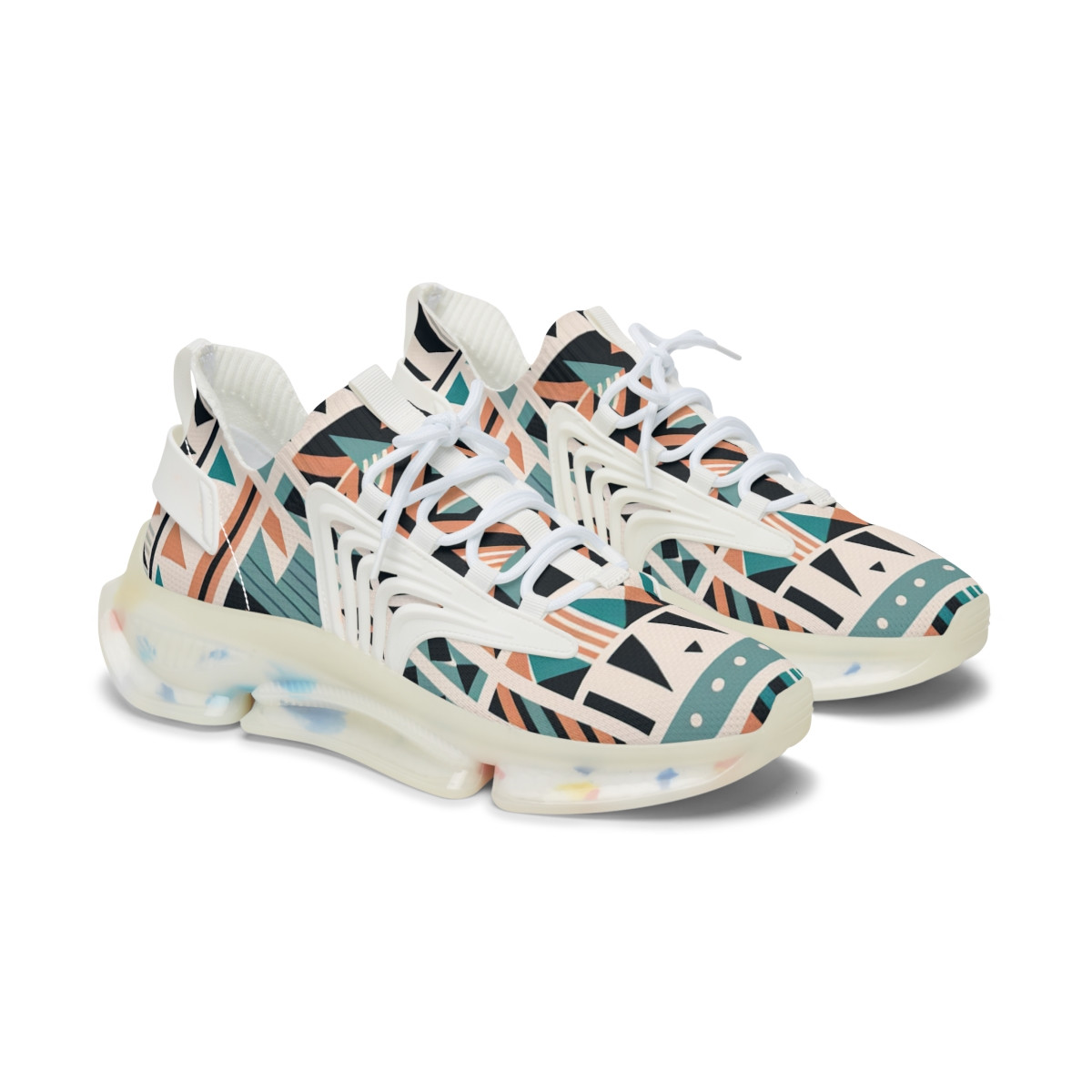 "AfroFusion Kente Kicks" - Women's Mesh Sneaker