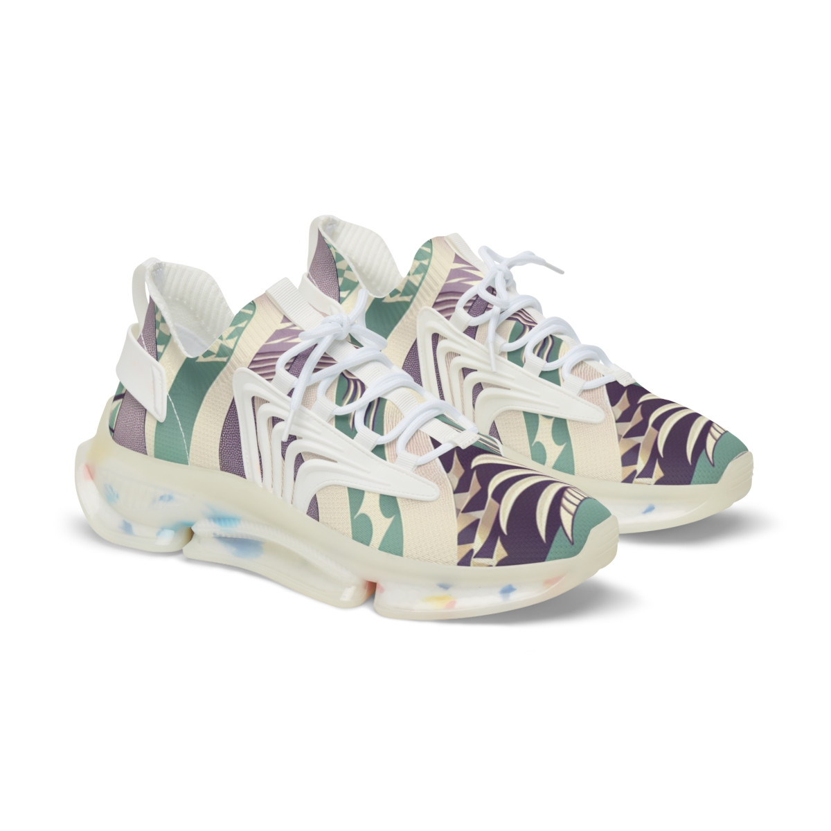 "AfroPulse Kente Kicks" - Men's Mesh Sneaker