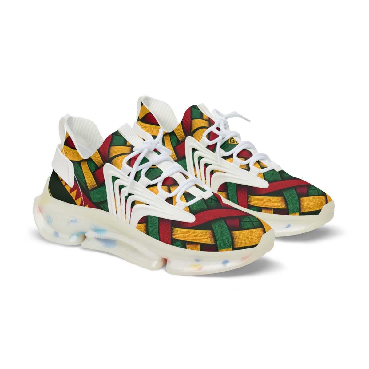 "AfroFusion Kente Kicks" - Men's Mesh Sneaker