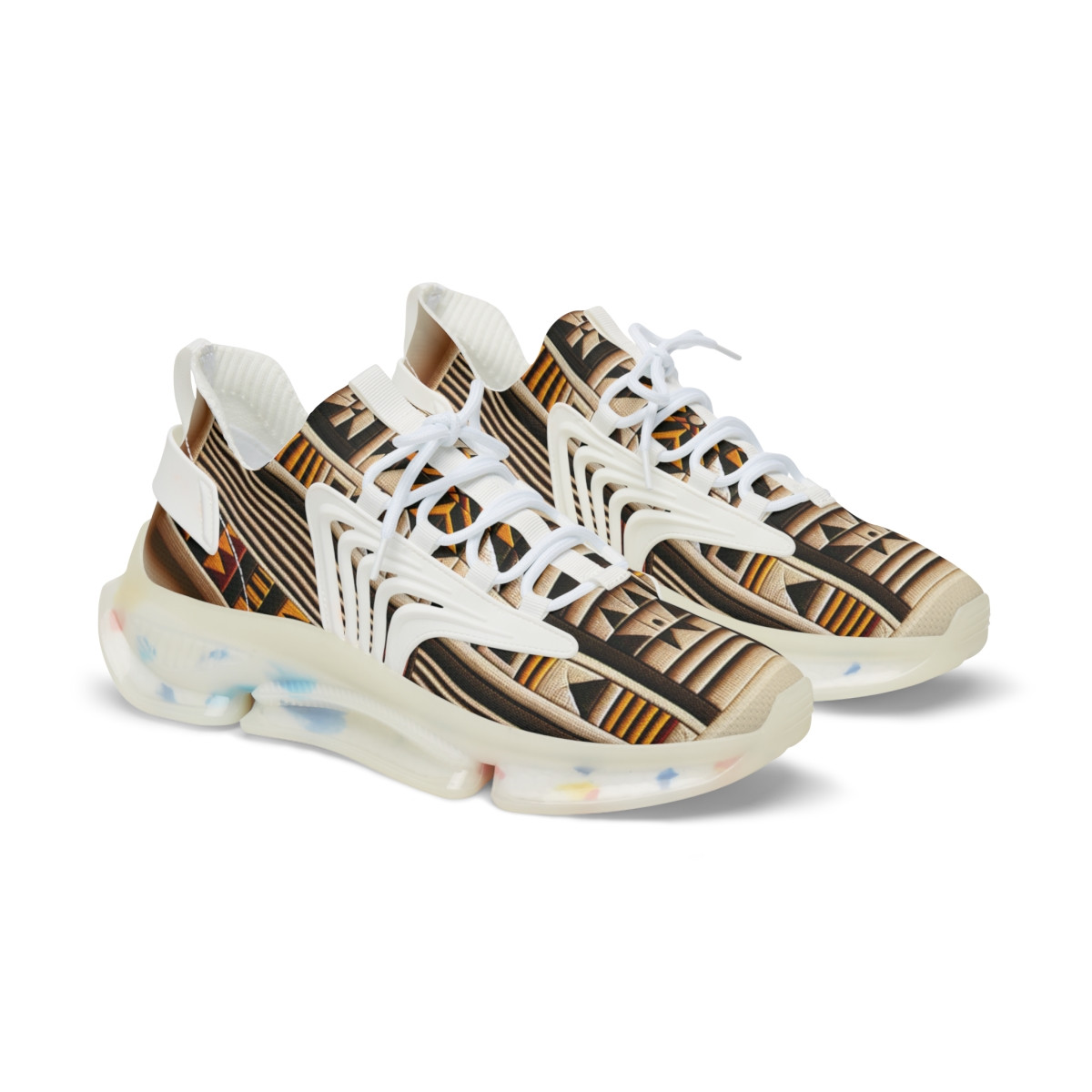 "AfroStride Kente Kicks" - Men's Mesh Sneaker
