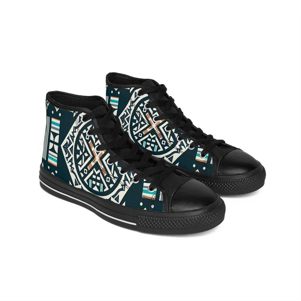 "AfroFusion Kente Kicks" - Women's Classic Sneakers
