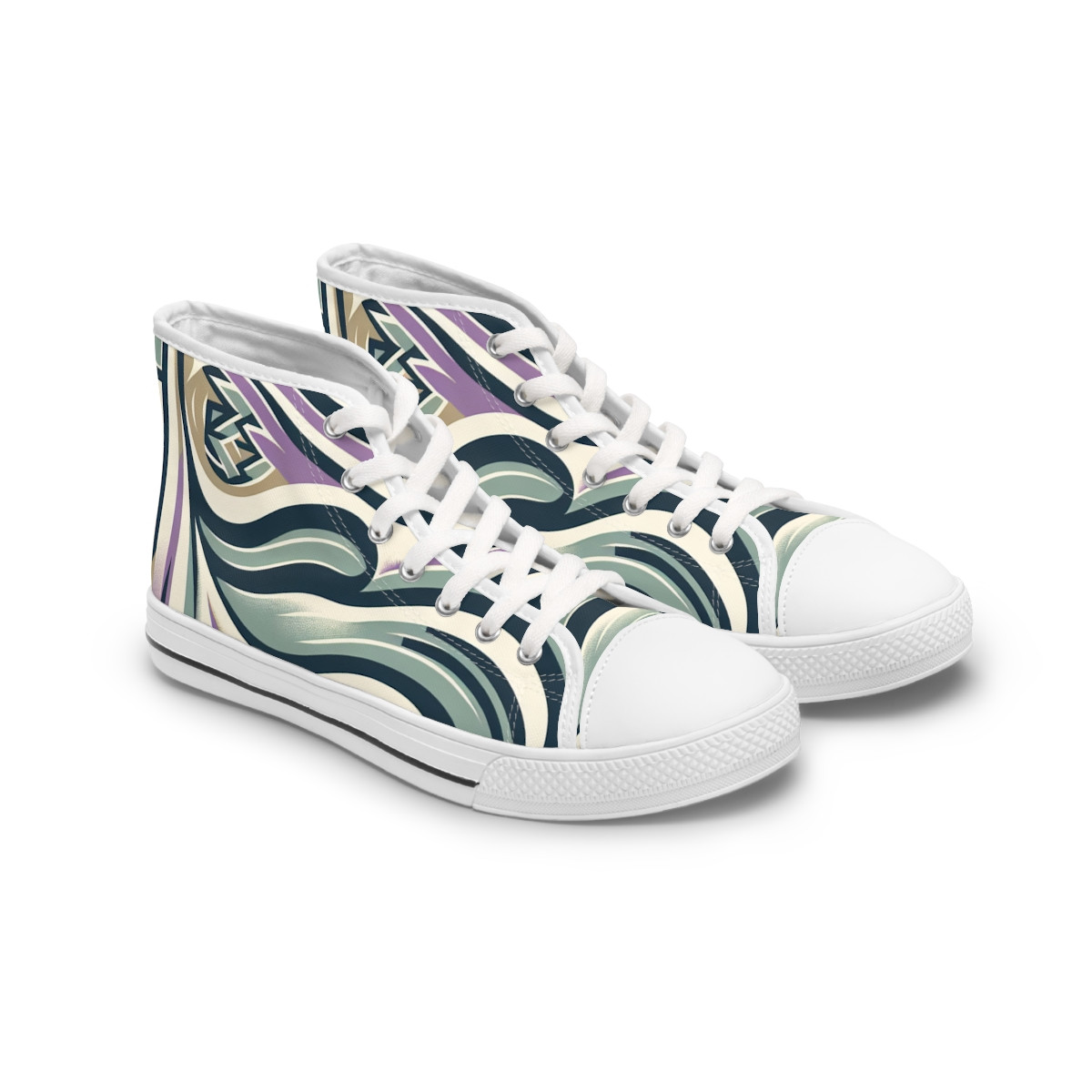 "AfroPulse Kente Kicks" - Womn's High top Sneakers
