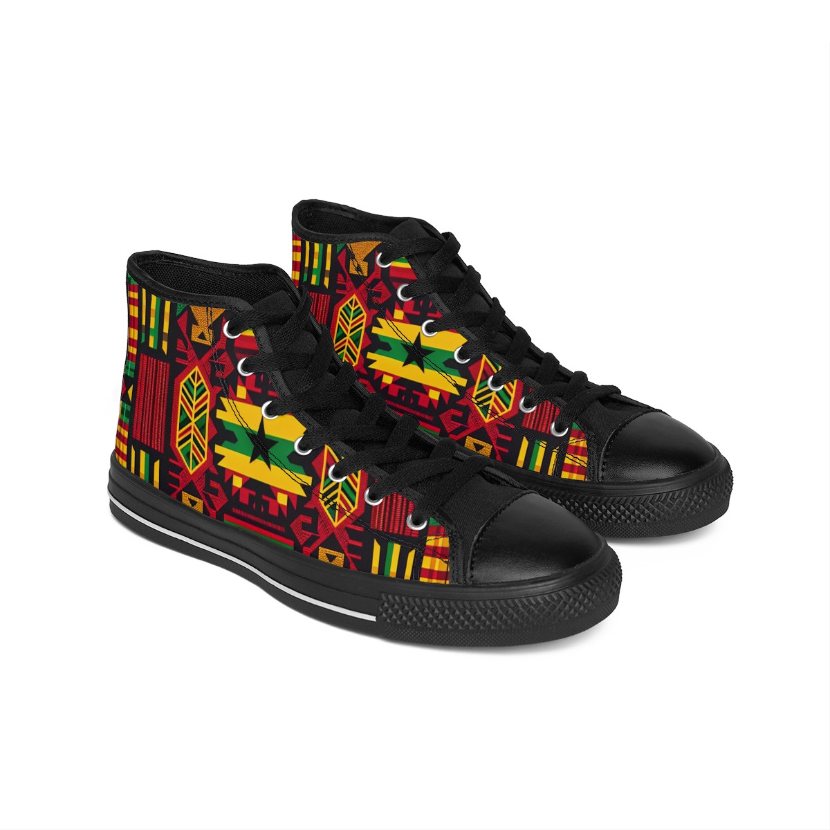 "AfroFusion Kente Kicks" - Men's Classic Sneakers