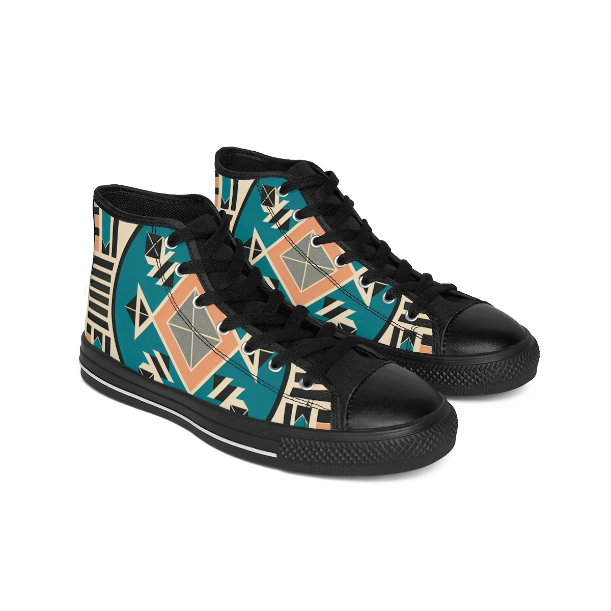 "HeritageStride Kente Fusion Sneakers" - Men's Classic Sneakers