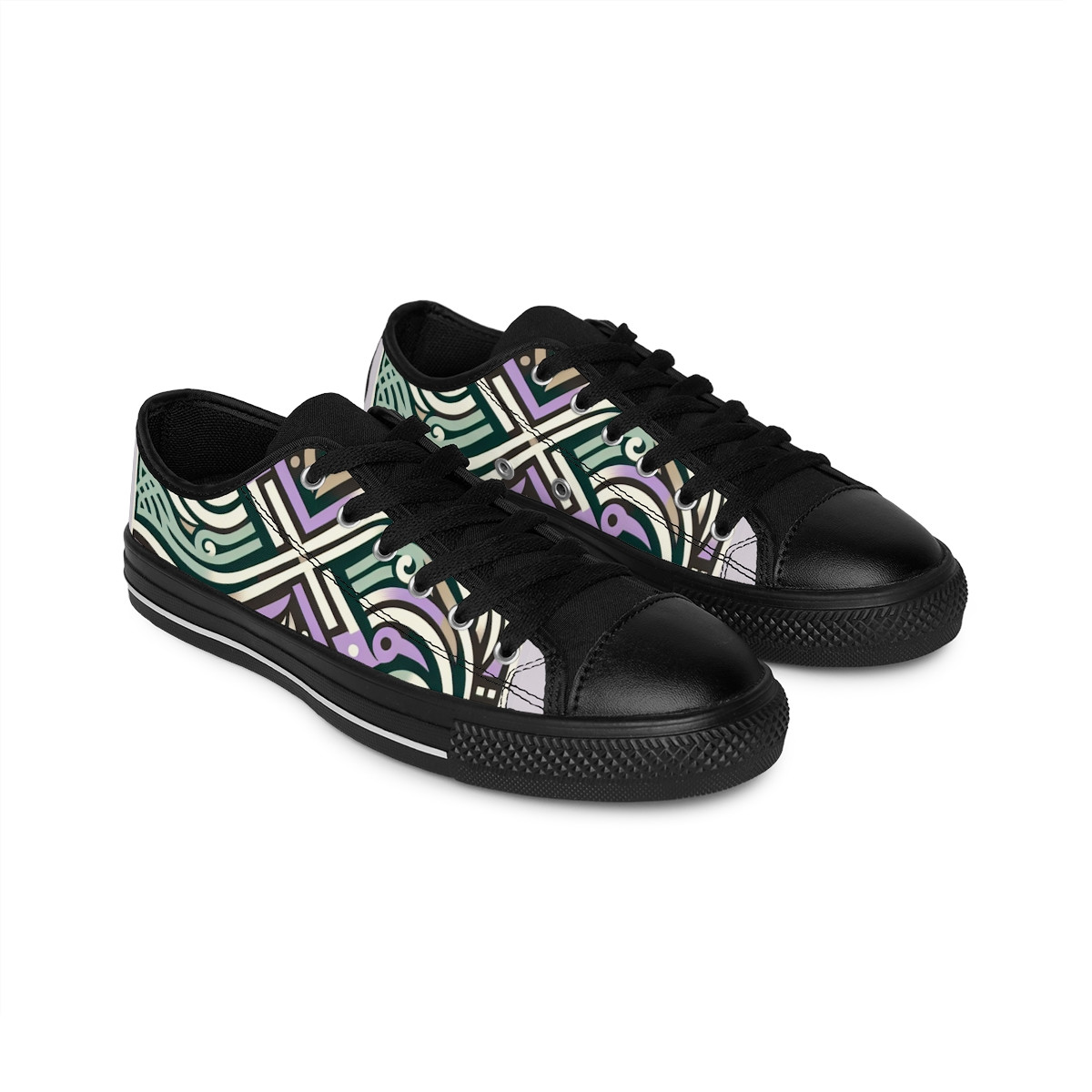 "AfroFusion Kente Kicks" - Women's Sneakers