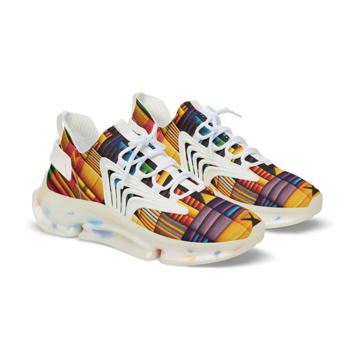 "AfroStride Kente Kicks" - Men's Mesh Sneaker