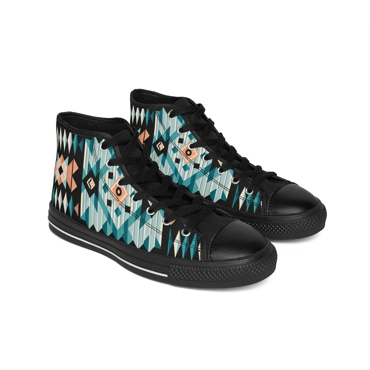 "AfroStride Kente Kicks" - Women's Classic Sneakers