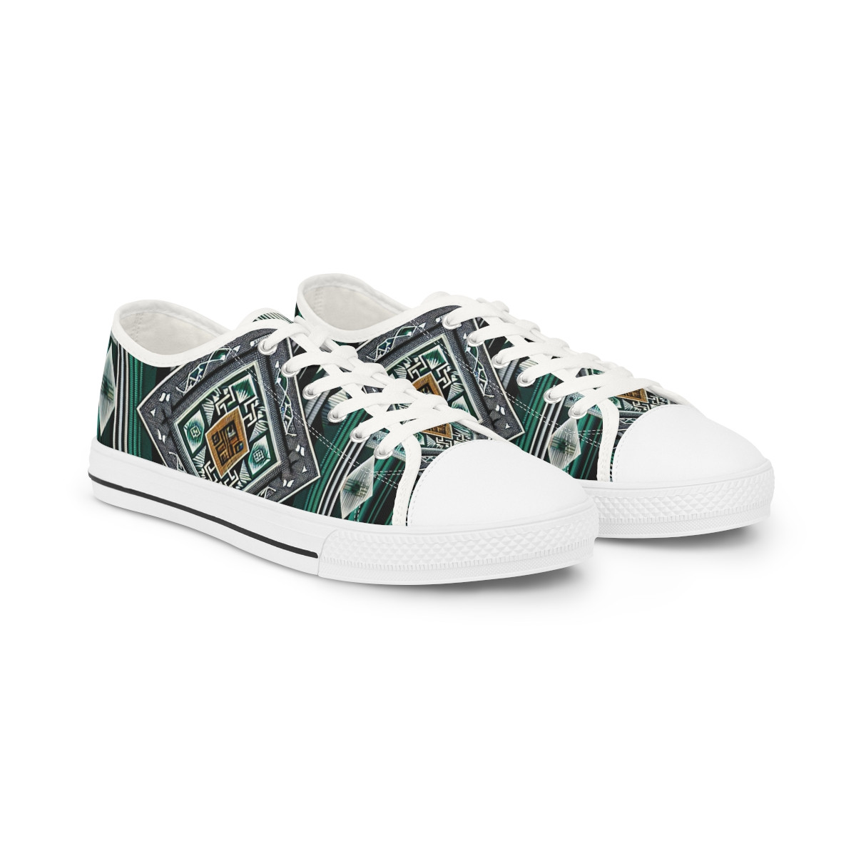 "AfroRhythm Kente Kicks" - Men's Lowtop Sneakers