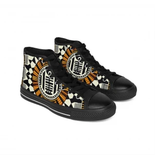 "AfroFusion Kente Kicks" - Women's Classic Sneakers