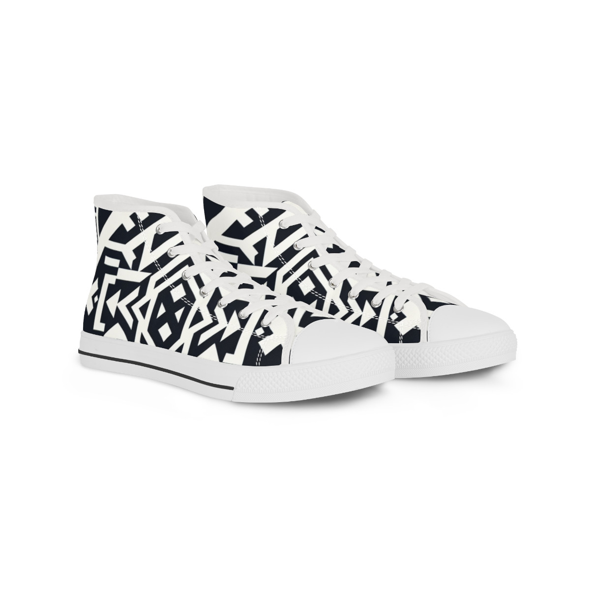 "AfroFusion Steps" - Men's High top Sneakers