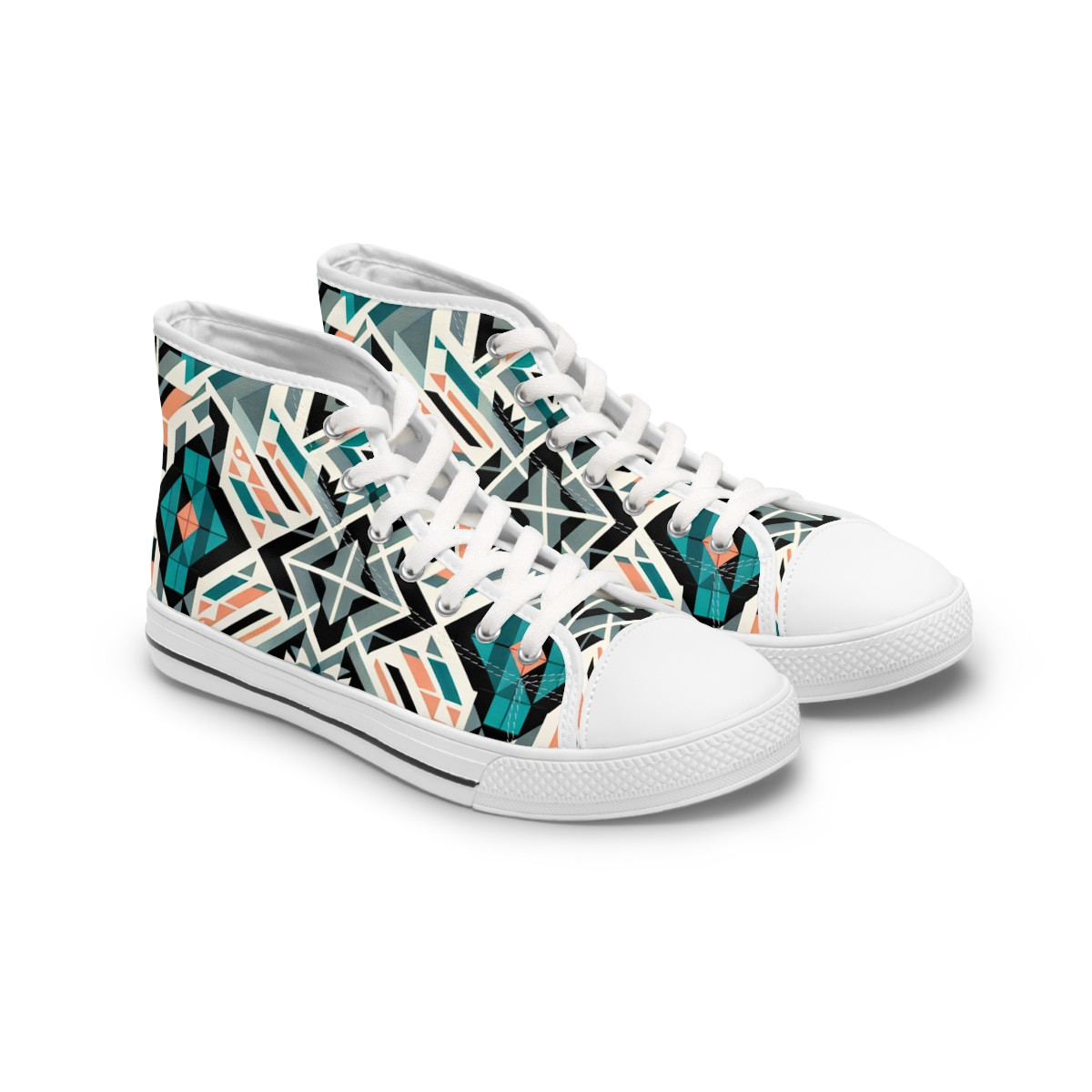 "AfroVibes Kente Kickz" - Womn's High top Sneakers