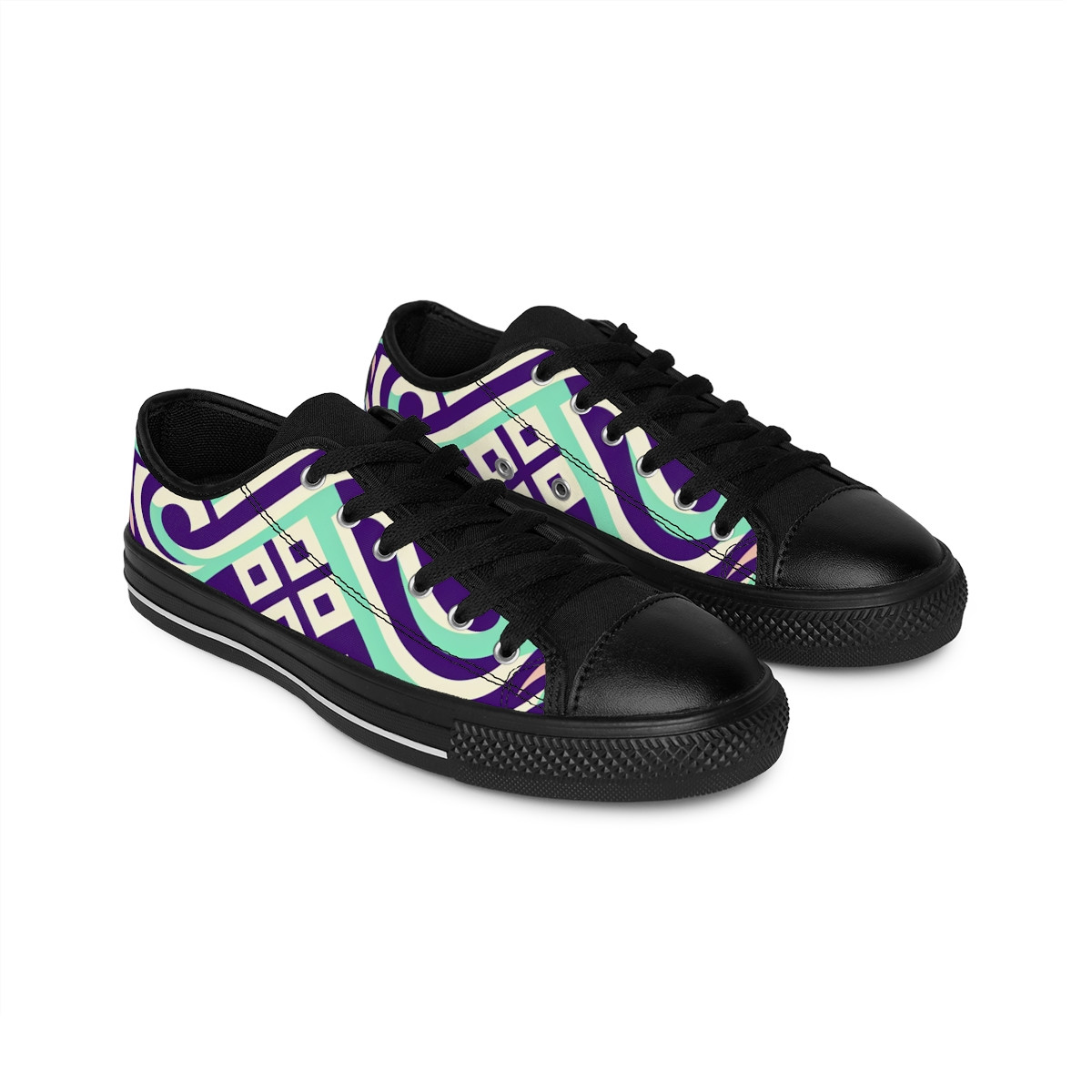 "AfroStride Kente Kicks" - Women's Sneakers