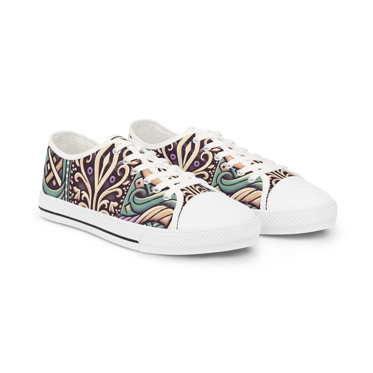 "AfroStride Kente Kicks" - Men's Lowtop Sneakers