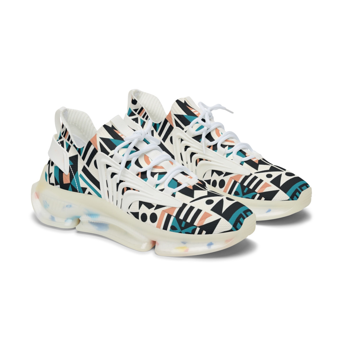 "AfroStride: KenteKicks" - Women's Mesh Sneaker