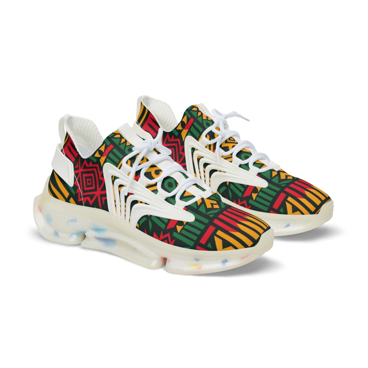 "AfroVibes Kente Kicks" - Men's Mesh Sneaker