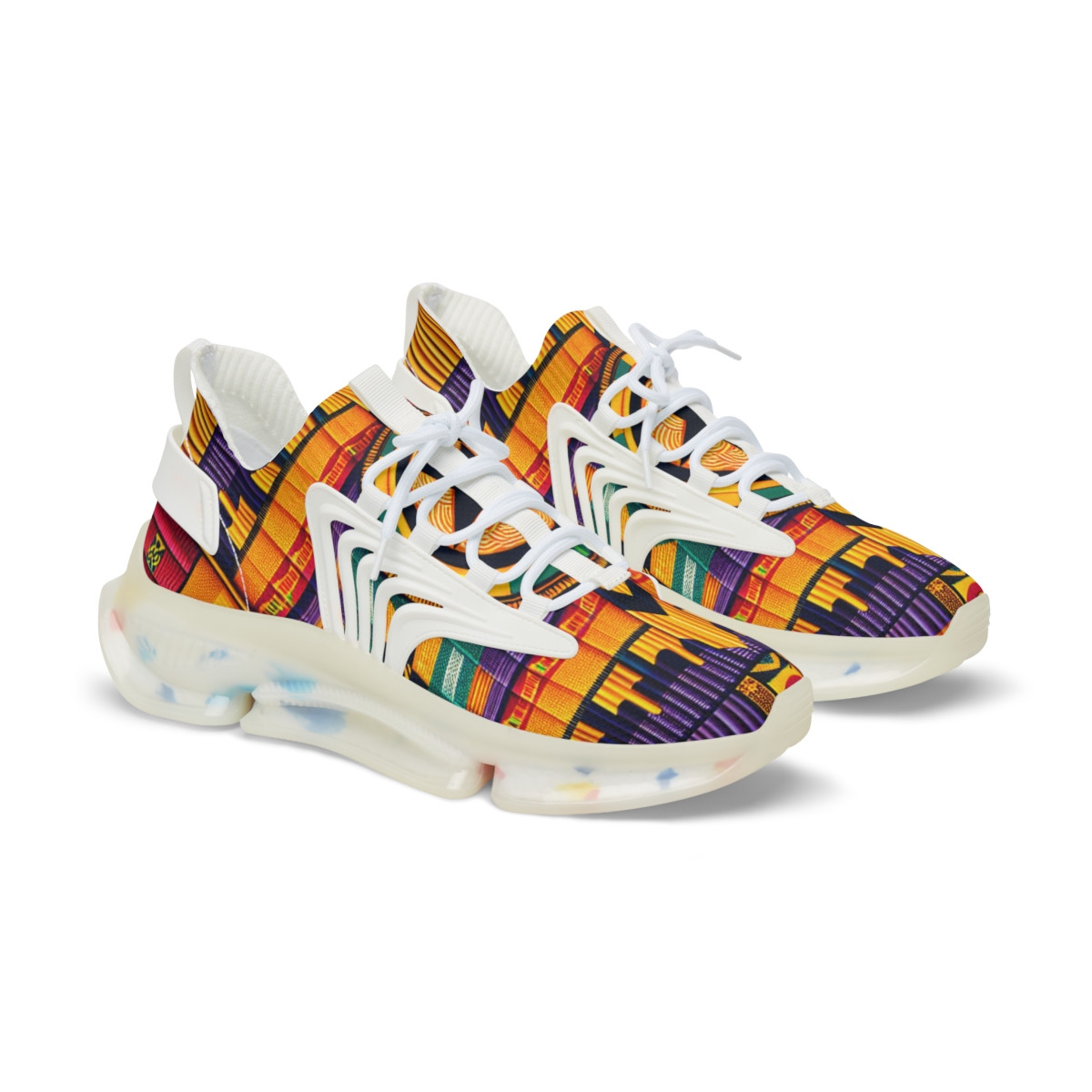 "Heritage Stride Kente Kicks" - Men's Mesh Sneaker