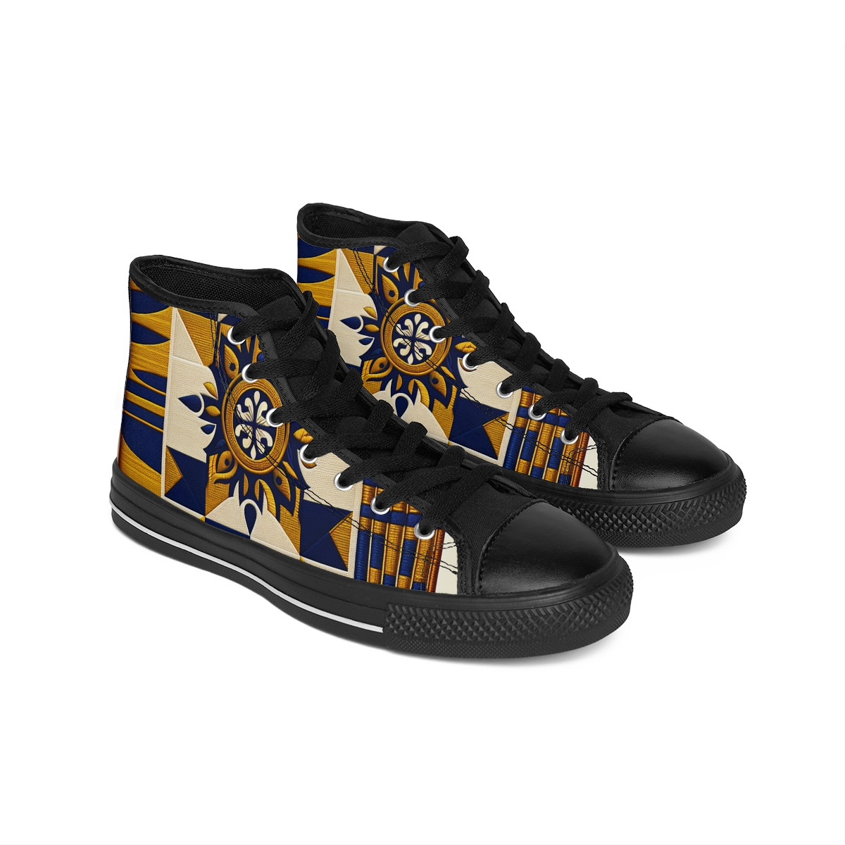 "AfroFusion Kente Kicks" - Men's Classic Sneakers