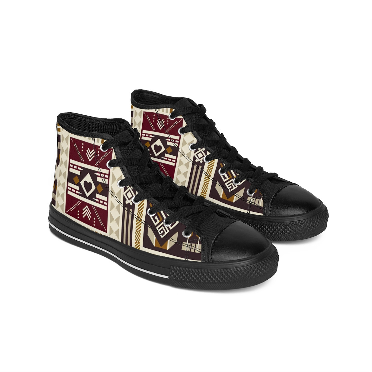 "Heritage Stride: Afrocentric Kente Kicks" - Men's Classic Sneakers