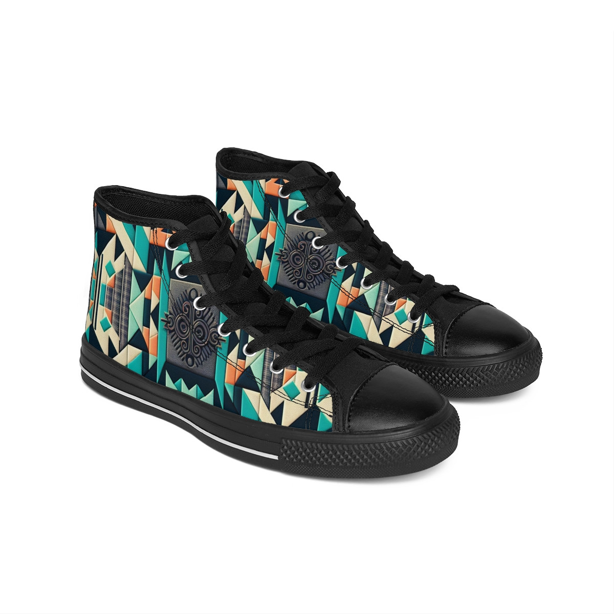 "AfroFusion Kente Kicks" - Women's Classic Sneakers
