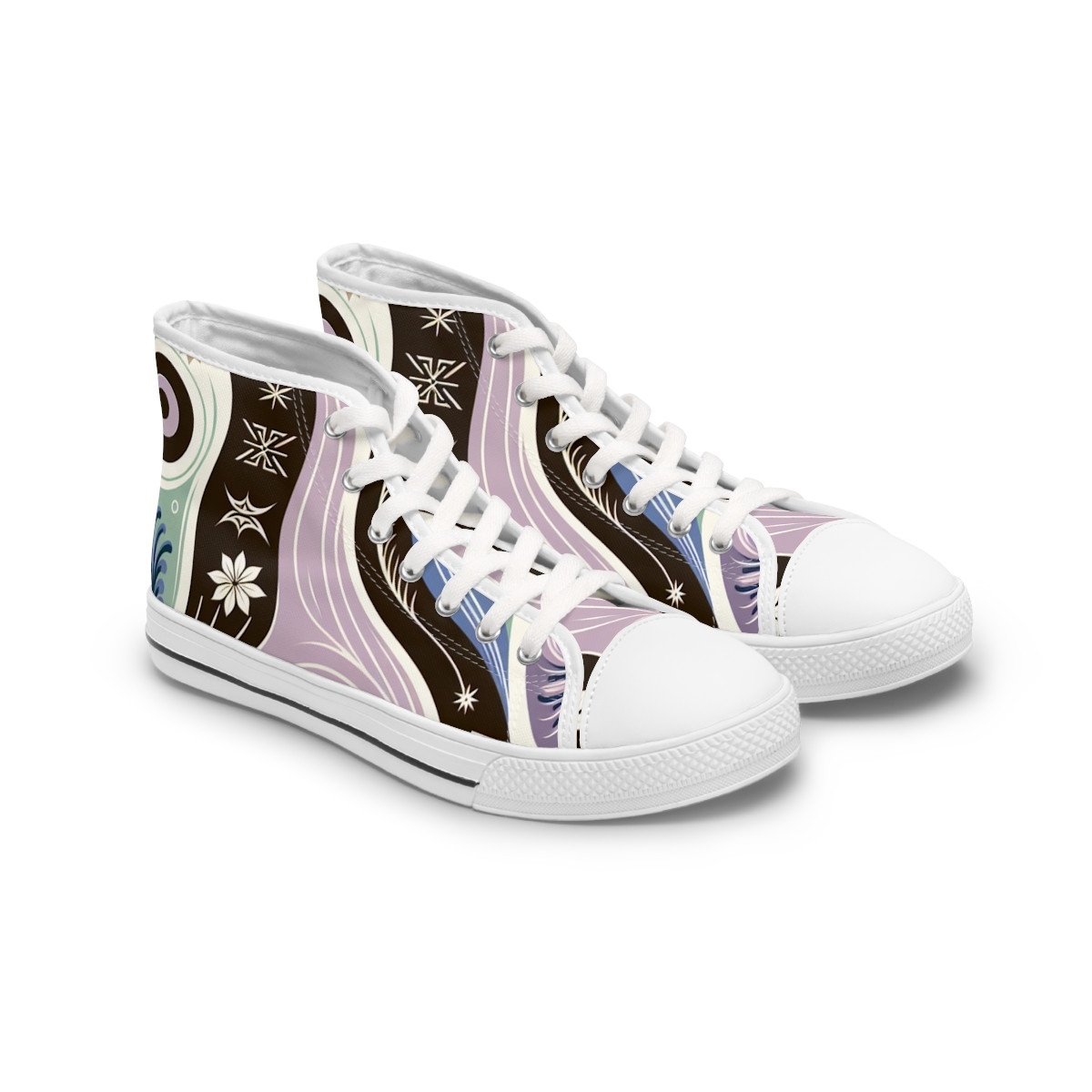"AfroStride Kente Kicks" - Womn's High top Sneakers