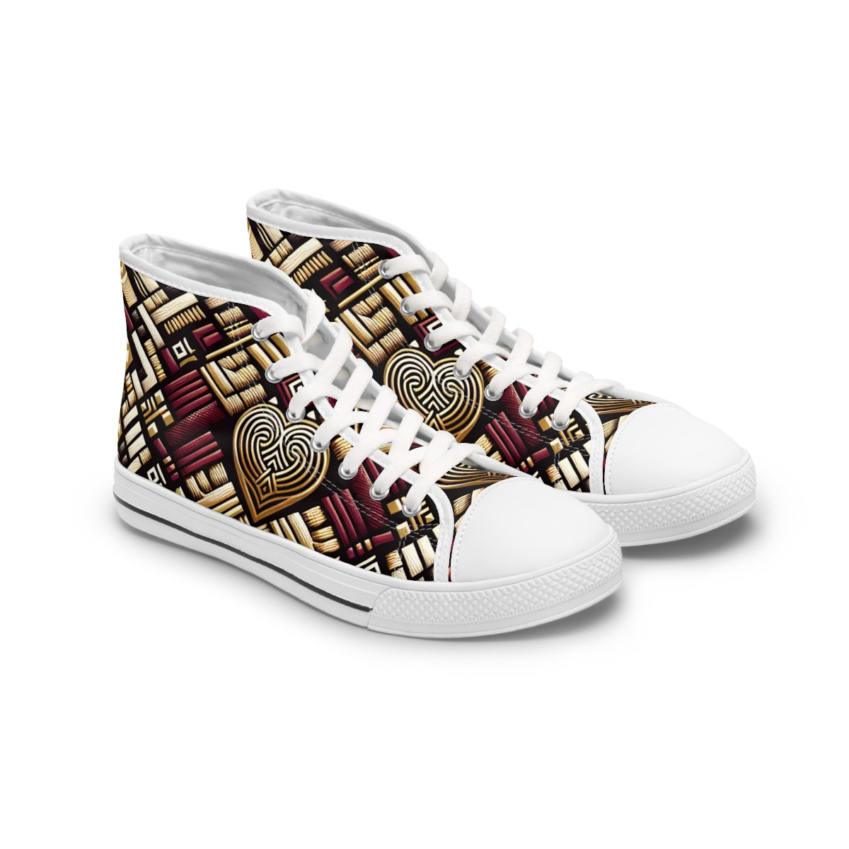 "Afrisole Kente Kicks" - Womn's High top Sneakers