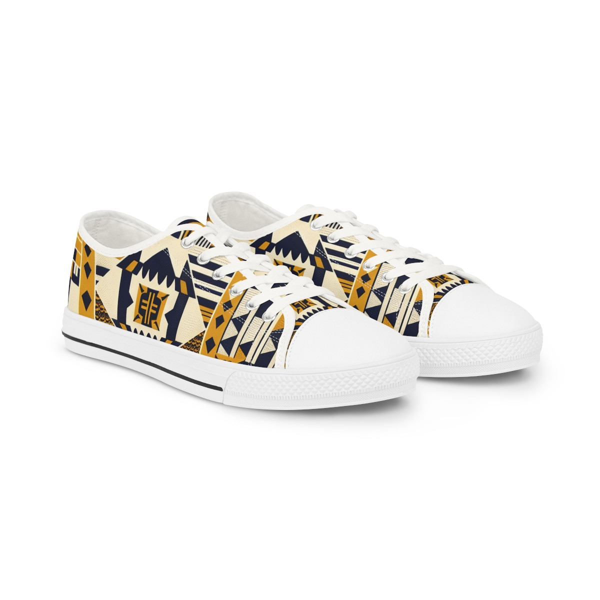 "AfroStride Kaleidoscope Kicks" - Men's Lowtop Sneakers