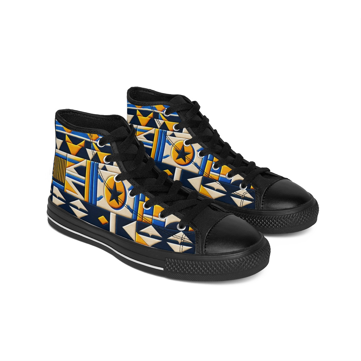 "AfroFusion Kente Kicks" - Women's Classic Sneakers