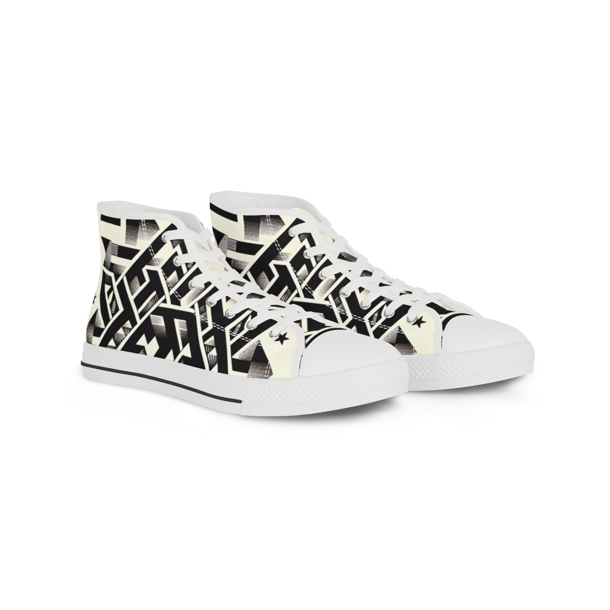 "AfroChic Kente Kicks" - Men's High top Sneakers