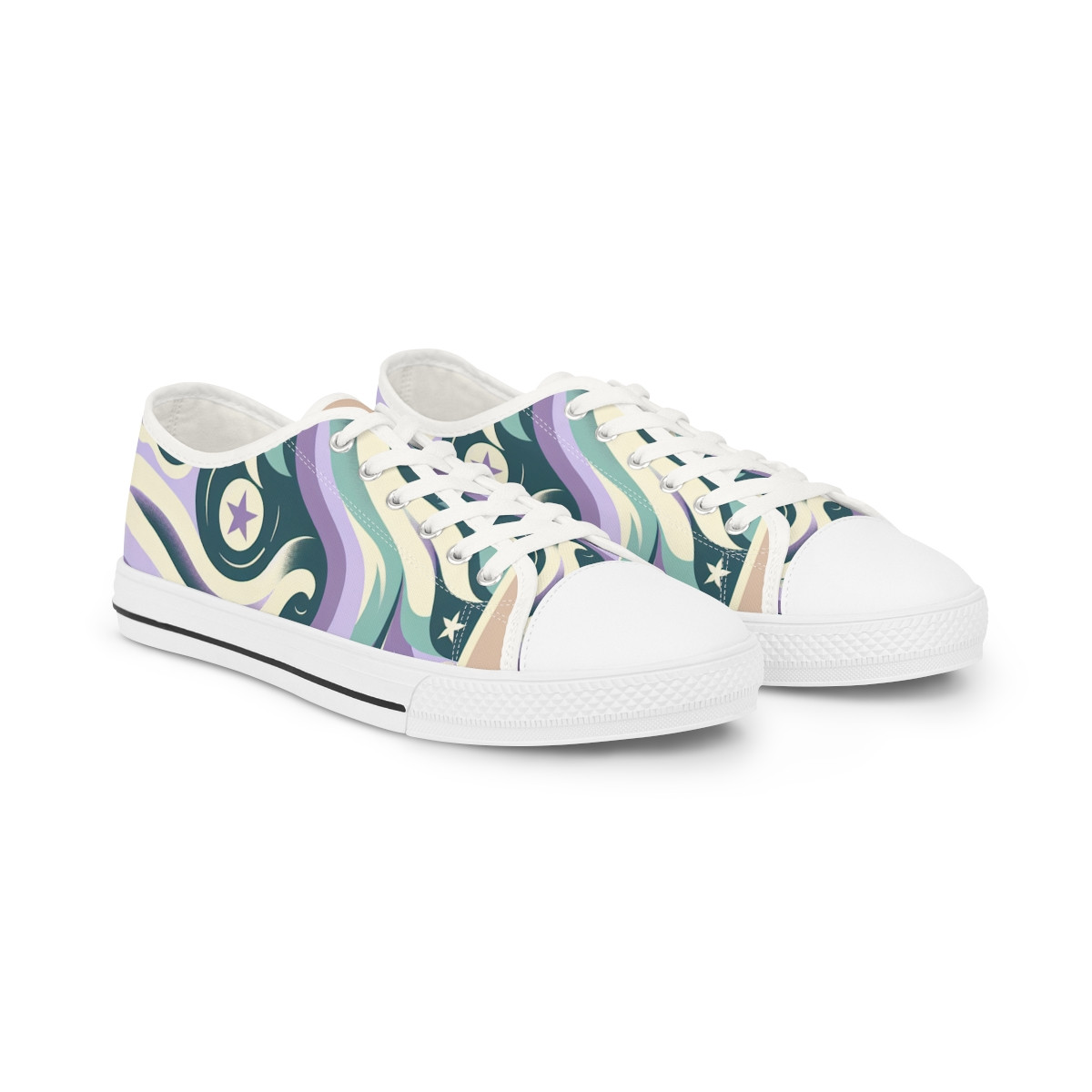 "AfroPulse Kente Kicks" - Men's Lowtop Sneakers