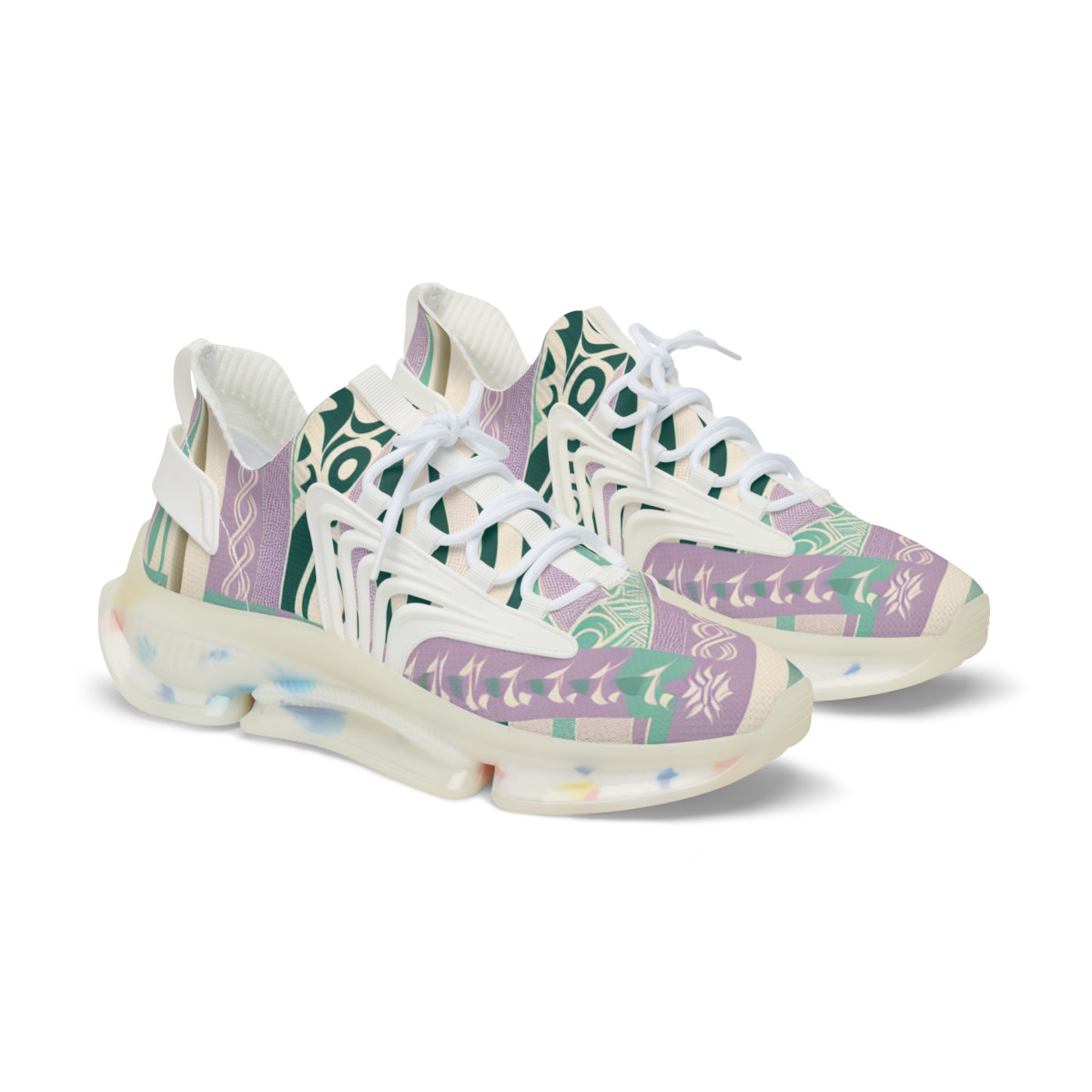 "AfroElegance Kente Kicks" - Men's Mesh Sneaker