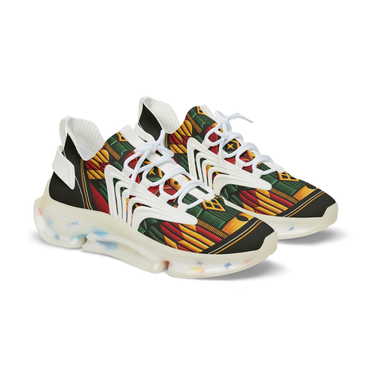 "AfroFusion Kente Kicks" - Men's Mesh Sneaker