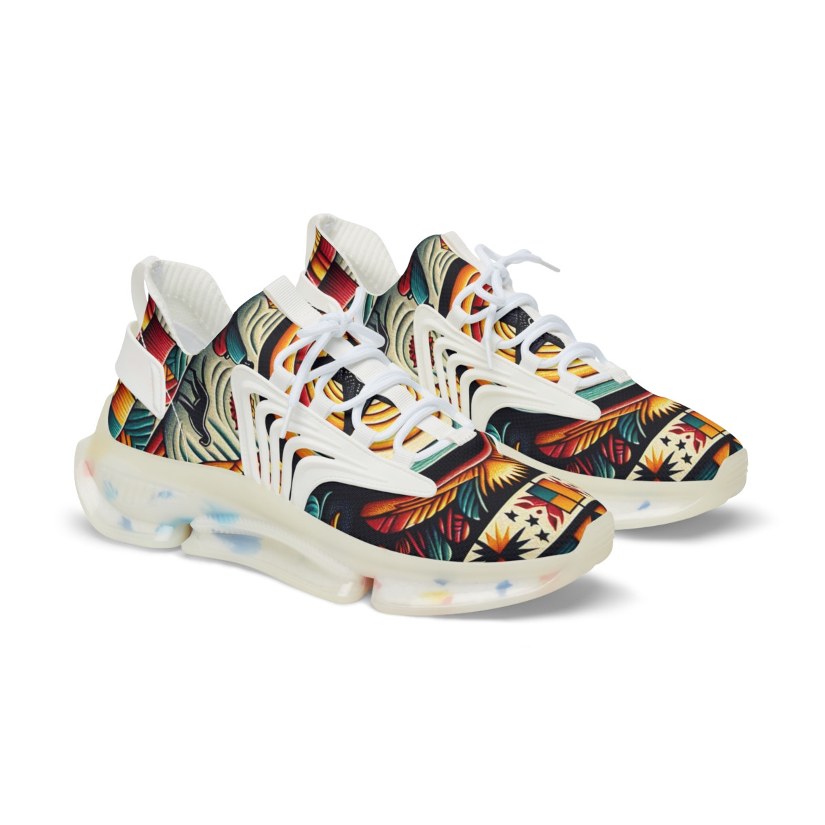 "AfroStride Kente Kicks" - Men's Mesh Sneaker
