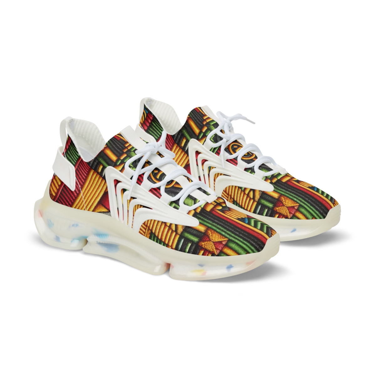 "AfroRhythm Kente Kicks" - Men's Mesh Sneaker
