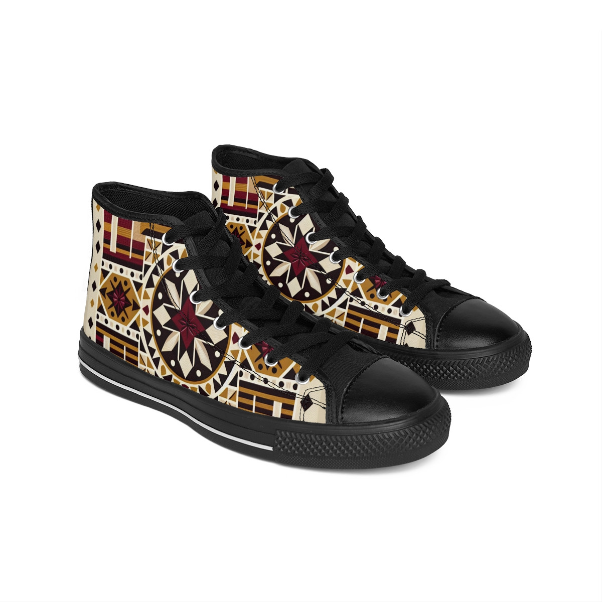 "AfroPulse Kente Kicks" - Men's Classic Sneakers