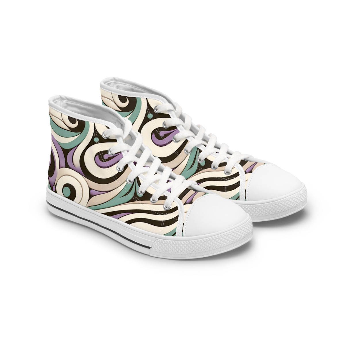 "AfroRhythm Kente Kicks" - Womn's High top Sneakers