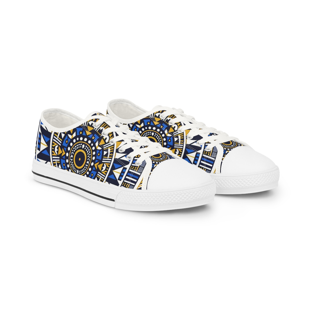 "AfroVibes Kente Kicks" - Men's Lowtop Sneakers