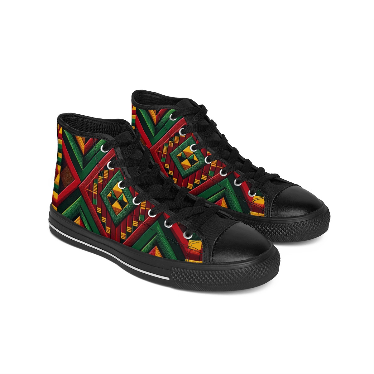 "AfroStride Kente Kicks" - Men's Classic Sneakers