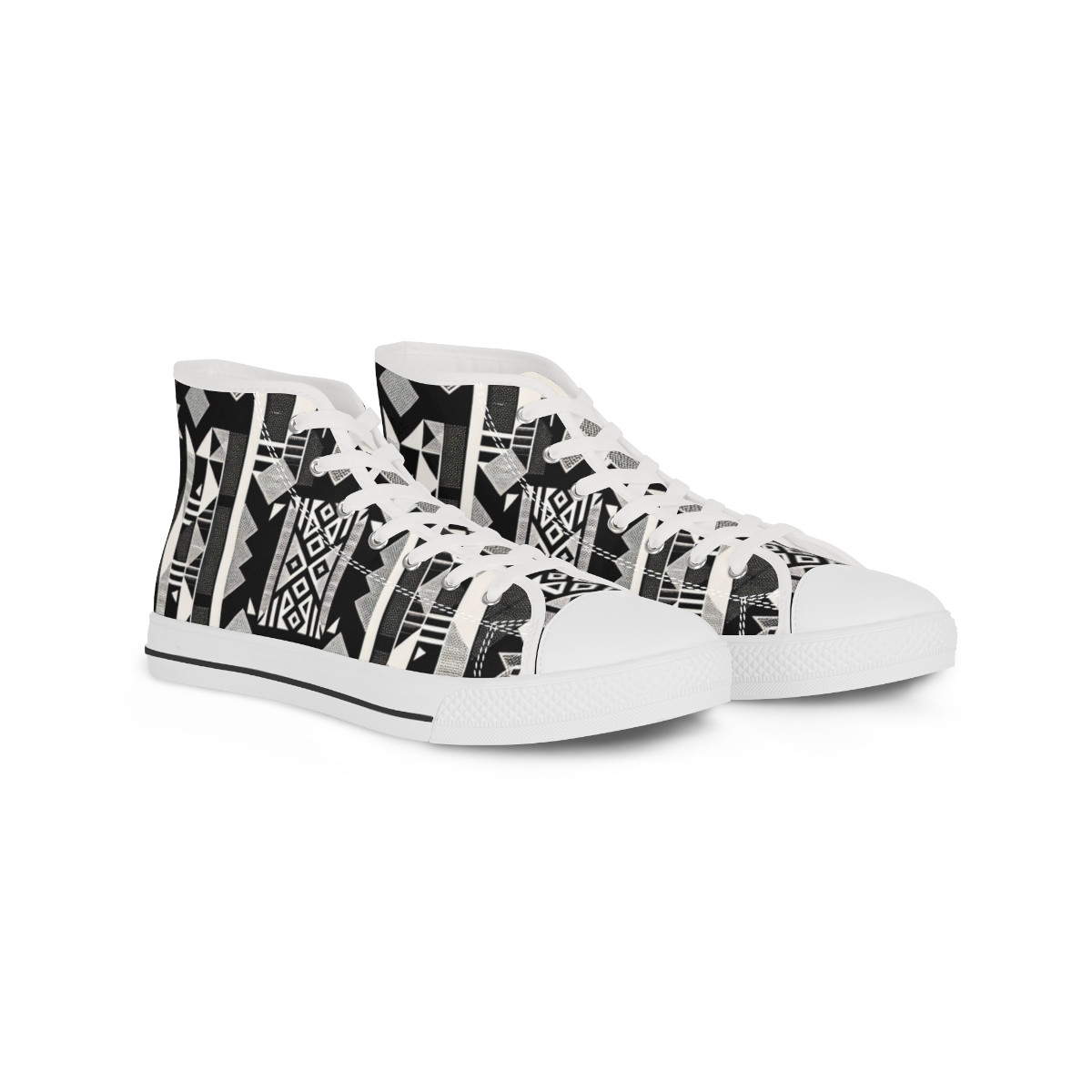 "AfroStride: Kente Kicks" - Men's High top Sneakers