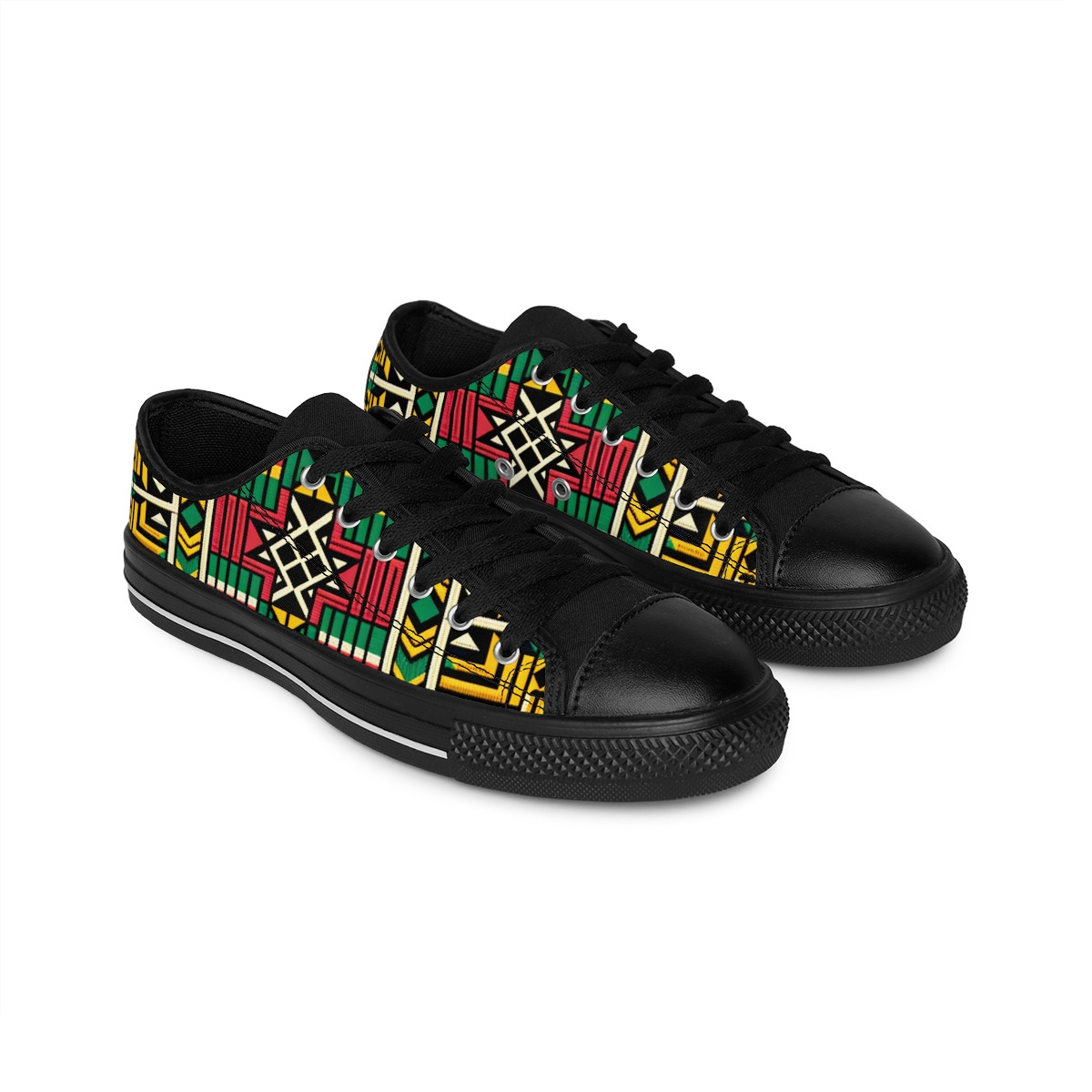 "AfroElite Kente Kicks" - Women's Sneakers