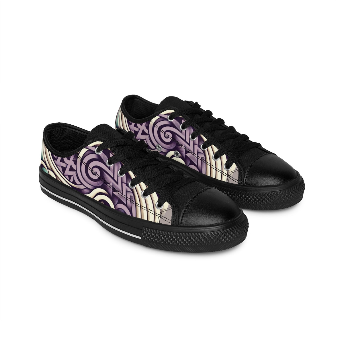 "AfroStride Kente Kicks" - Women's Sneakers